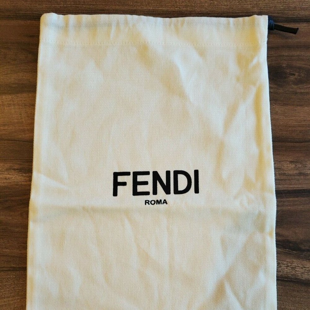 NEW FENDI HANDBAG SHOES DRAWSTRING DUST BAG 9" x 13.5" MADE IN ITALY AUTHENTIC